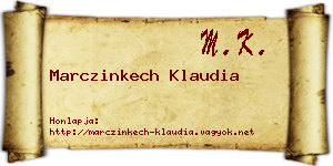 Marczinkech Klaudia névjegykártya